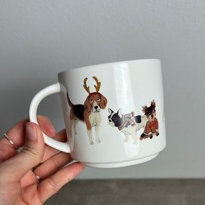 Pottery Barn Dog Christmas Coffee Mug